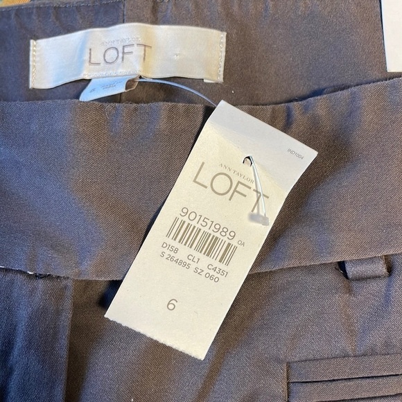 NWT Loft Marisa Modern Pants 6 Low Waist Gray Trouser Boot Cut Stretch BUsiness - Picture 7 of 9